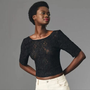 Anthropologie ♥️ Lace Boatneck Top ♥️
